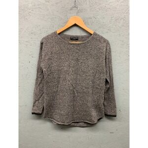 Sutton Studio Cashmere Sweater Small Gray Women's Soft‎ Knit Crew Neck